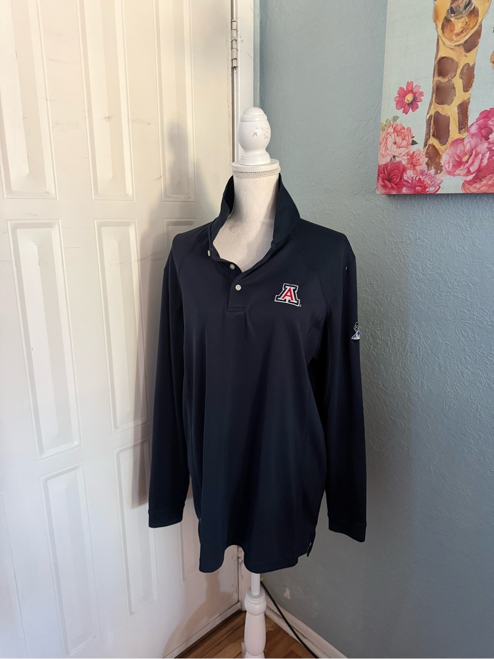 Arizona Wildcats Navy Quarter Snap Pullover